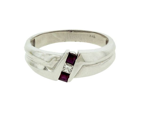 BAGUE H. 10K BL. 0,09 D.SI 2=0,29 RUBIS